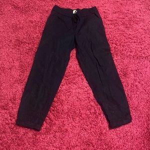 Navy blue linen work pants